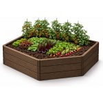 Prosperplast Vyvýšený záhon BASE WOODY hnědý 148 cm – Sleviste.cz