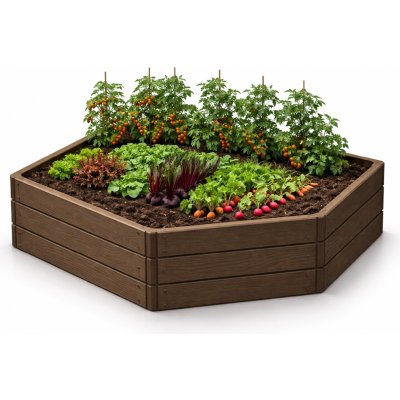 Prosperplast Vyvýšený záhon BASE WOODY hnědý 148 cm – Sleviste.cz