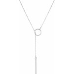 Agato Minimalistický stříbrný náhrdelník AGT-N006W – Zboží Mobilmania