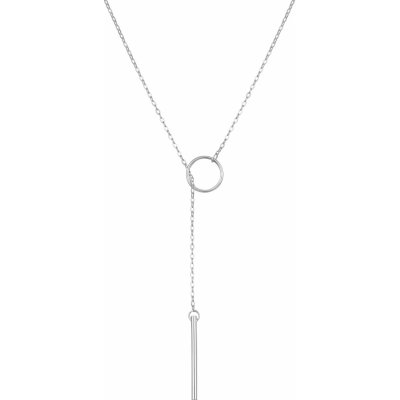 Agato Minimalistický stříbrný náhrdelník AGT-N006W – Zboží Mobilmania