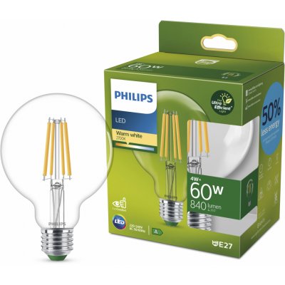 Philips LED 60W G95 E27 2700K CL UE SRT4 929003642501 – Zboží Živě