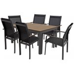 DOPPLER Sedací souprava EXPERTWOOD Plus, 6+1, hliníková, antracit – Zboží Dáma