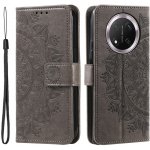 Mandala knížkové pouzdro na Honor Magic 7 Lite 5G - šedé – Hledejceny.cz