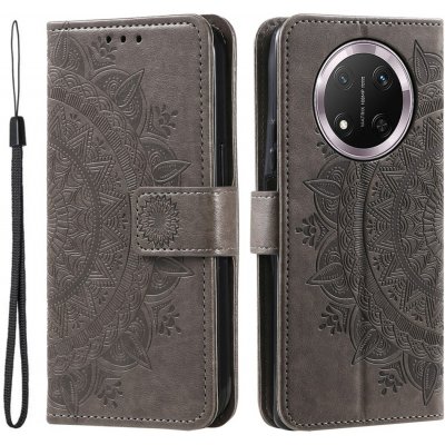 Mandala knížkové pouzdro na Honor Magic 7 Lite 5G - šedé – Hledejceny.cz