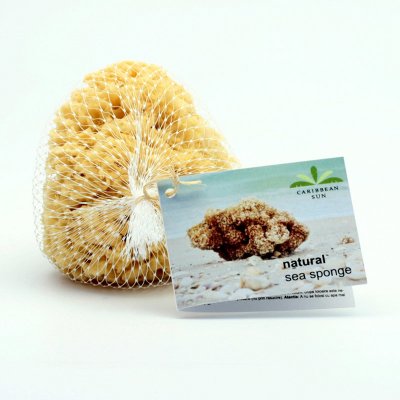 Caribbean Sun mořská houba přírodní pacifická žlutá 12-13 cm – Sleviste.cz