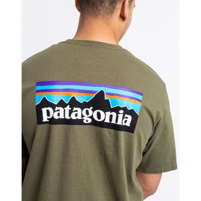 Patagonia Ms P 6 Logo Responsibili Tee Wyoming Green
