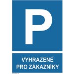 Walteco Vyhrazeno pro zákazníky 210x297mm, formát A4, plastová tabulka , 20308 – Zboží Mobilmania