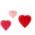 Závěsná dekorace pom pomy srdce 3 ks – Zboží Mobilmania