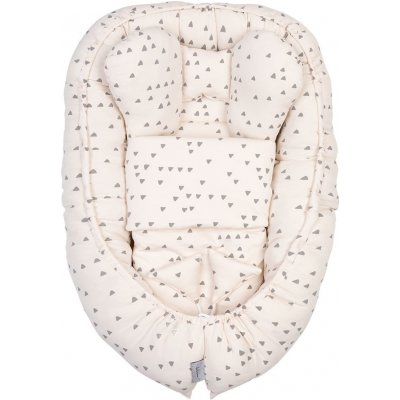 Belisima Hnízdečko s peřinkou dots šedá – Zboží Mobilmania