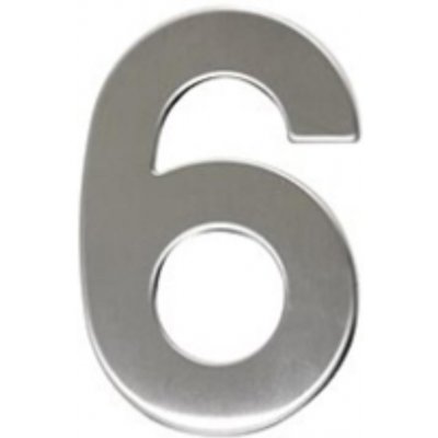 Číslo "6", 50 mm, samolepící, nerez – Hledejceny.cz