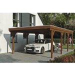 SKAN HOLZ Přístřešek na auto Grunewald 427 x 796 cm ořech – Hledejceny.cz