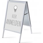 Jansen Display Set reklamního áčka A1, Přihlášení, šedý, německy, 639 x 1094 mm – Zboží Dáma