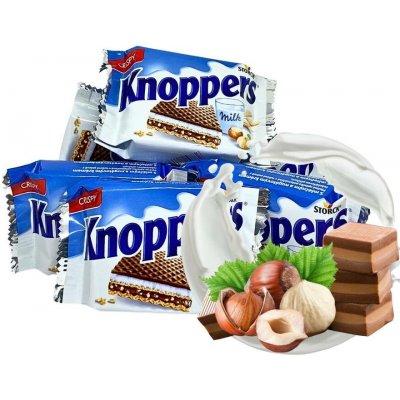Knoppers Oplatky s mléčným a lískooříškovým krémem 25 g – Zboží Dáma