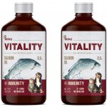 Akinu VITALITY Lososový olej doplněk stravy pro psy a kočky 2 x 500 ml – Hledejceny.cz