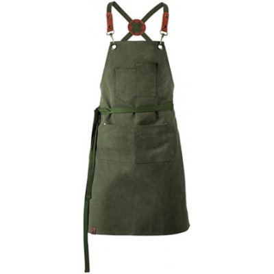 Exner Delší pracovní zástěra s laclem EX288 Olive – Hledejceny.cz