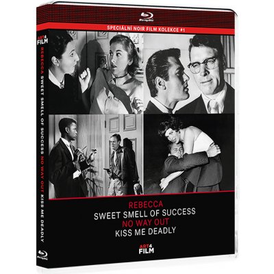Noir Film speciální kolekce #1 (4x Blu-ray) (Sběratelská edice s booklety - Rebecca, Sladká vůně úspěchu, Není cesty ven, Líbej mě až k smrti)