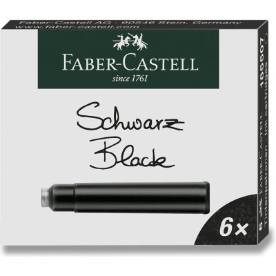 Faber-Castell 185507 inkoustové bombičky černé 6 ks – Zboží Živě