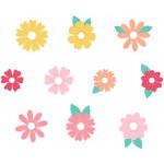 PartyDeco Flowers party - Kartičky na sklenice na pití , 10 různých vzorů – Hledejceny.cz