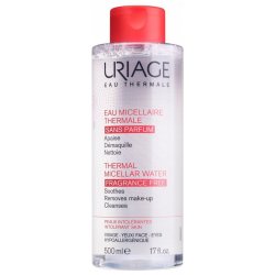 Uriage Eau Micellaire Thermale micelární čistící voda pro citlivou pleť se sklonem k podráždění bez parfemace (Soothes, Removes Make-Up, Cleanses) 500 ml