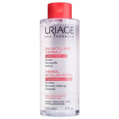 Uriage Eau Micellaire Thermale micelární čistící voda pro citlivou pleť se sklonem k podráždění bez parfemace (Soothes, Removes Make-Up, Cleanses) 500 ml