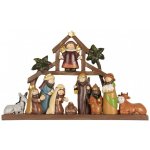 Clayre & Eef Hnědá vánoční dekorace Betlém Nativity Scene - 32*5*20 cm – Hledejceny.cz