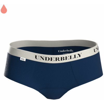 Underbelly menstruační kalhotky LOWEE modrá bílá z mikromodalu Pro velmi slabou menstruaci