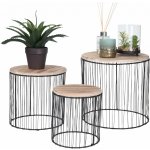 ProGarden STOJAN NA KVĚTINÁČ 29x28 cm +24x23 cm +21x19 cm ČERNÁ/HNĚDÁ – Hledejceny.cz