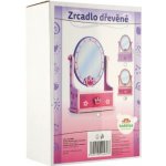 Zrcadlo ovál se zásuvkou dřevo 16,2x24,2x8,5cm v krabici – Zboží Mobilmania