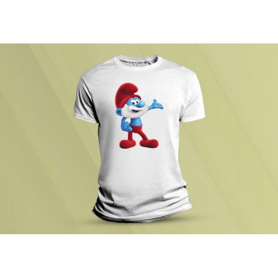 Sandratex dětské bavlněné tričko Taťka Šmoula., bílá – Zboží Mobilmania