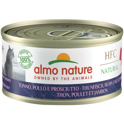 Almo Nature HFC Natural tuňák kuře a šunka 6 x 70 g