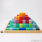 Grimm's Stavebnice poschoďová pyramida velká 100 ks – Hledejceny.cz