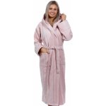 Světle růžový luxusní dlouhý župan na kojení z extra froté NORSKÉ PRUHY 1ZF3029 růžová – Sleviste.cz
