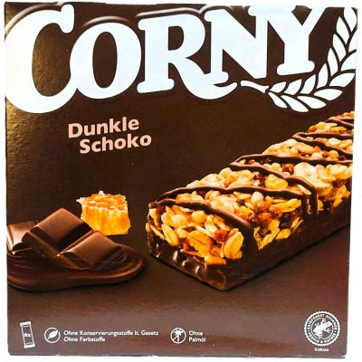 Corny Dunkle Schoko čokoládové müsli tyčinky s hořkou čokoládou 138g – Sleviste.cz