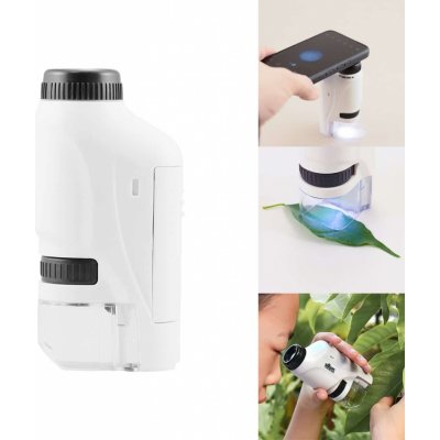 Dětský mini mikroskop na objevování bílý