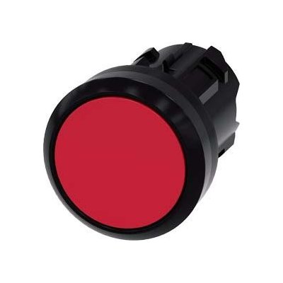 Tlačítko 22mm kulaté červené plastové ploché se zpětným chodem 3SU1000-0AB20-0AA0 Siemens – Zboží Mobilmania