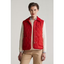 Gant Quilted Vest With Cord Details Ruby Red