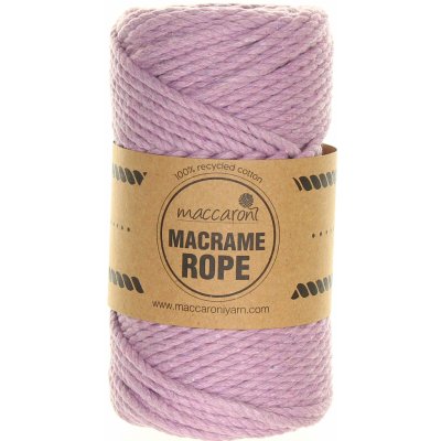 Maccaroni Rope 4 mm světle fialová 404D – Zboží Mobilmania