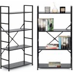 MODERNHOME - Moderní široká dřevěná knihovna LOFT 4 police – Zboží Dáma