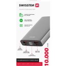 Swissten Aluminum 10000 mAh 20W Power Delivery šedá