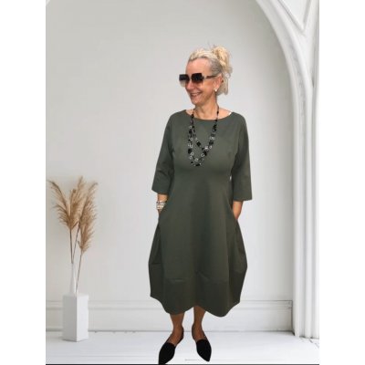 Balonové šaty Khaki – Zboží Mobilmania