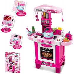Baby Mix kuchyňka malý šéfkuchař + příslušenství růžová