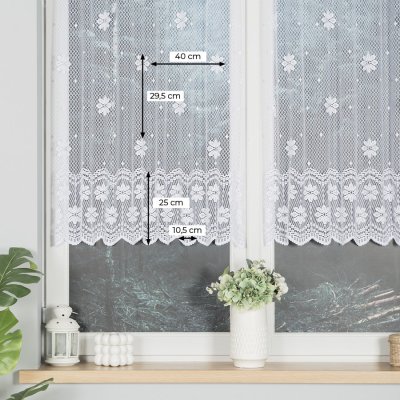 Dekorační metrážová vitrážová záclona CVETA bílá výška 100 cm MyBestHome – Zboží Mobilmania