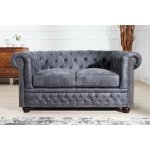 LuxD Dvousedačka Chesterfield Vintage šedá – Hledejceny.cz