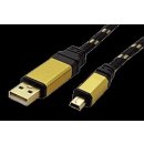 Roline 11.02.8821 Gold USB 2.0 kabel USB A(M) - miniUSB 5pin B(M), 0,8m