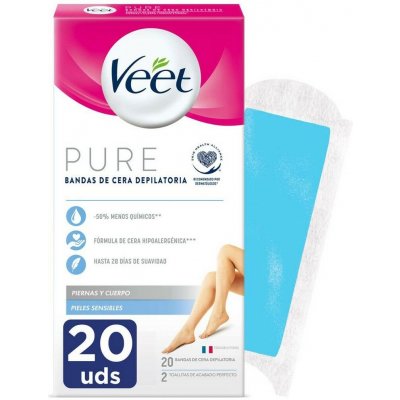 Veet Depilační voskové pásky na tělo Jemná pokožka 20 ks – Hledejceny.cz