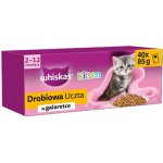 Whiskas Junior Drůbeží hody s kuřecím kachním drůbežím a krůtím v želé 40 x 85 g – Sleviste.cz