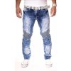 Pánské džíny KC-1981 kalhoty pánské 3126 jeans džíny prošívané kolena jeans