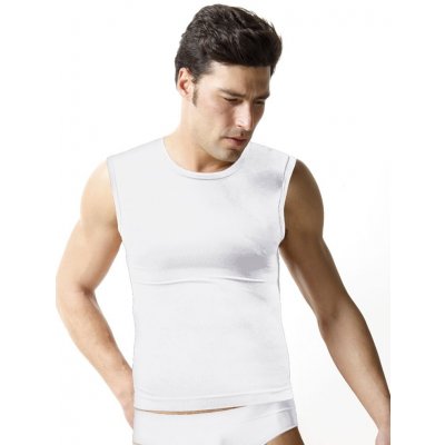 Pánské triko bezešvé t-shirt girocollo mezza manica Intimidea bílá