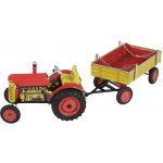 Kovap Traktor Zetor s valníkem červený na klíček kov Kovap – Zboží Mobilmania