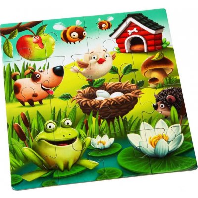 Puzzlika Oblíbená zvířátka 25x25cm 3v1 set v krabici 50 dílků – Hledejceny.cz